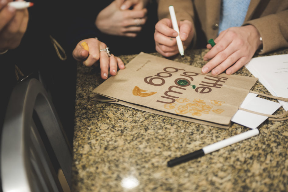 Designing a custom Little Brown Bag.